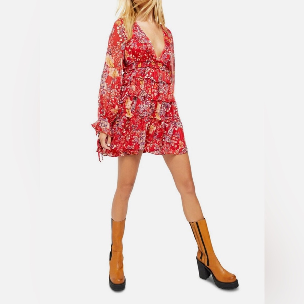 Free people dress Closer to Heart floral-print woven mini dress